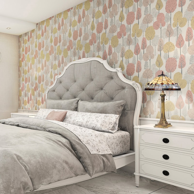 Alice River of Goods Multicolor Stained Glass Dome Shade 26.75-Inch Table Lamp - 18" x 18" x 26.75"