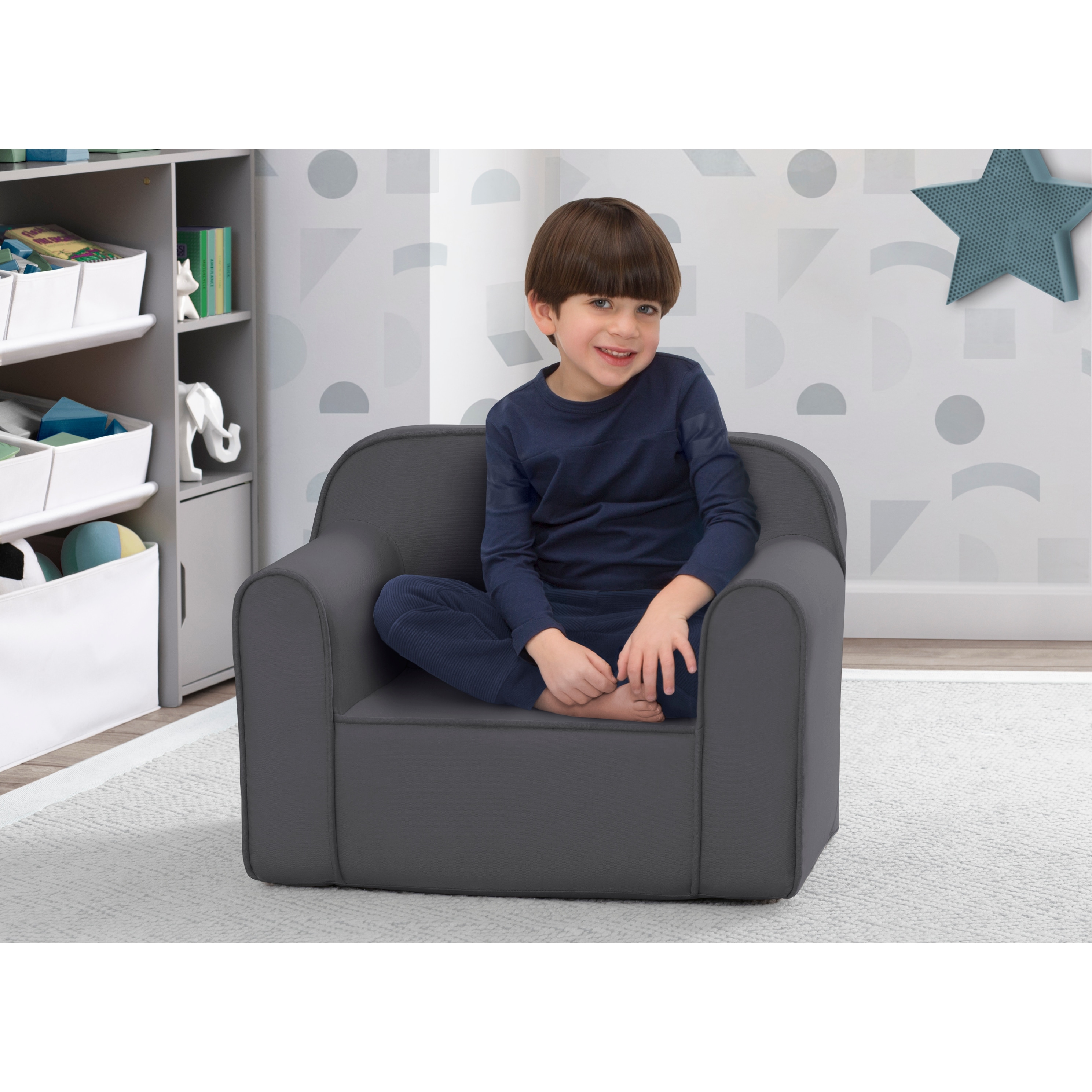 Serta iComfort Memory Foam Chair for Kids for Ages 18 Months and Up - Grey