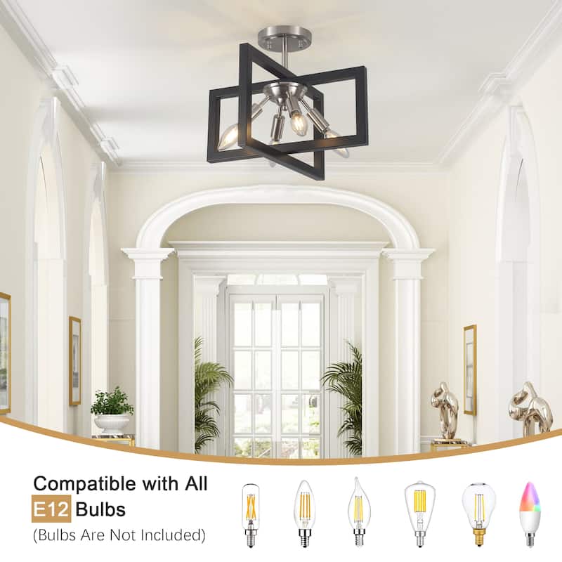 57.09-inch 56-light modern and stylish linear metal chandelier with crystal lampshades