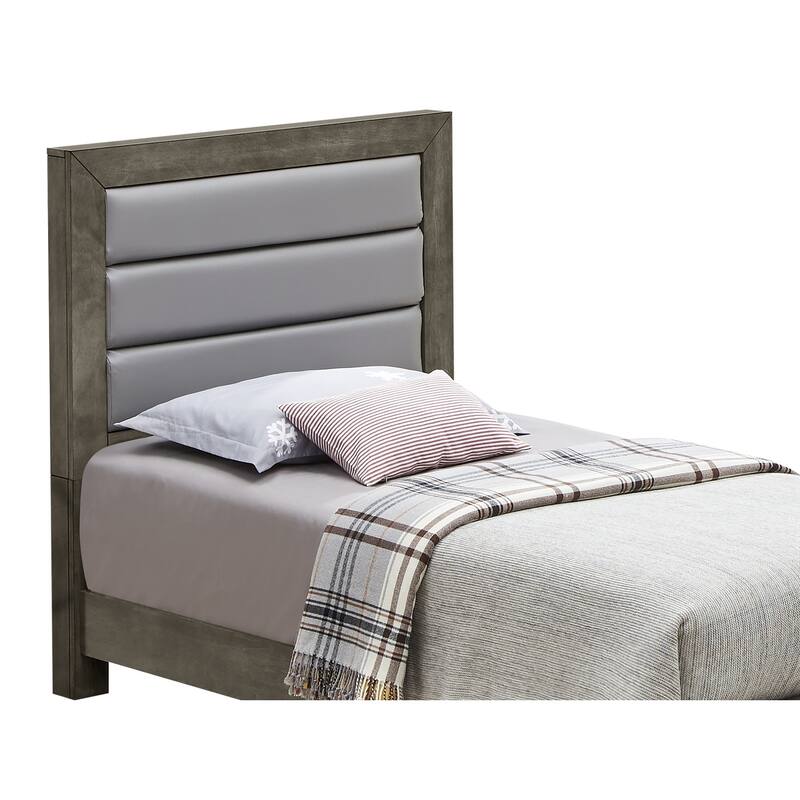 Gray Twin Bed with Contemporary Style, Neutral Finish and Compact Frame Ideal for Kids' Rooms, Apartments or Guest Spaces
