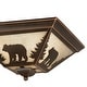 preview thumbnail 8 of 9, Bozeman 14-in W Bronze Rustic Bear Flush Mount Ceiling Light Fixture - 14-in W x 5.75-in H x 14-in D