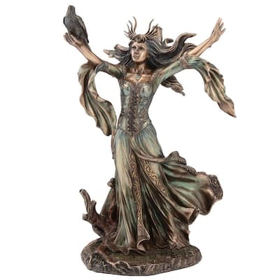9.84 inches Height Cold Cast Bronze Morgan Le Fay Bronze Finish Figurine