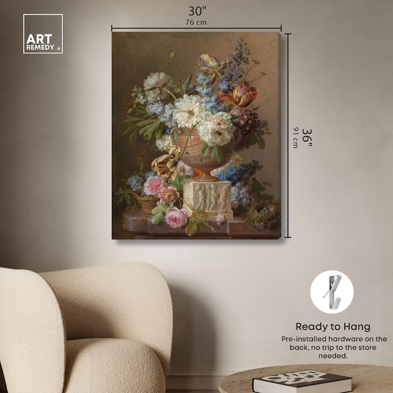 Alabaster Vase 1783 Canvas by Art Remedy, Gallery Wrapped