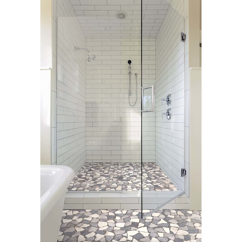 Cruz Bay Studio XR3R Fit Mosaic - 11" x 11" Pebble and Rock Floor and