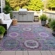 preview thumbnail 13 of 101, Machine Washable Indoor/Outdoor Boho Global Chantille Rug Purple - 10' x 14'