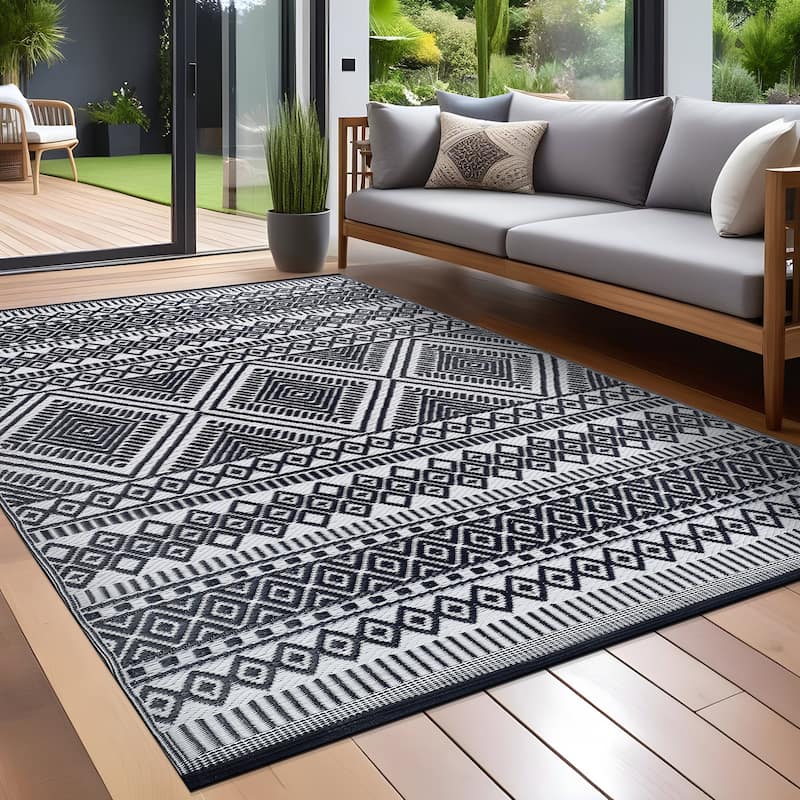 Beverly Rug Boho Outdoor Rug Waterproof for Patio, RV Camping