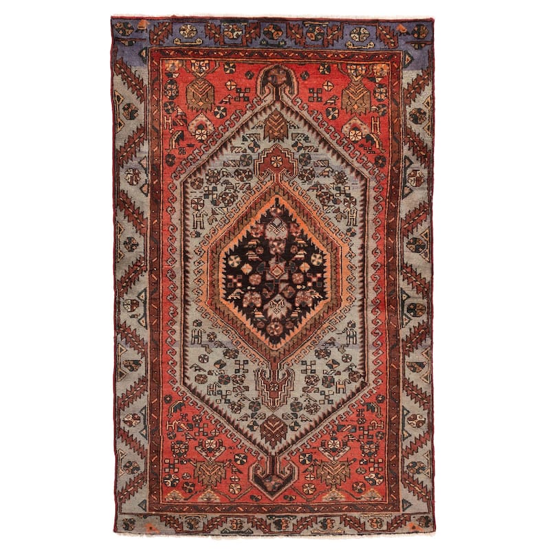 ECARPETGALLERY Hand-knotted Andelz Blue Wool Rug - 4'2 x 6'11