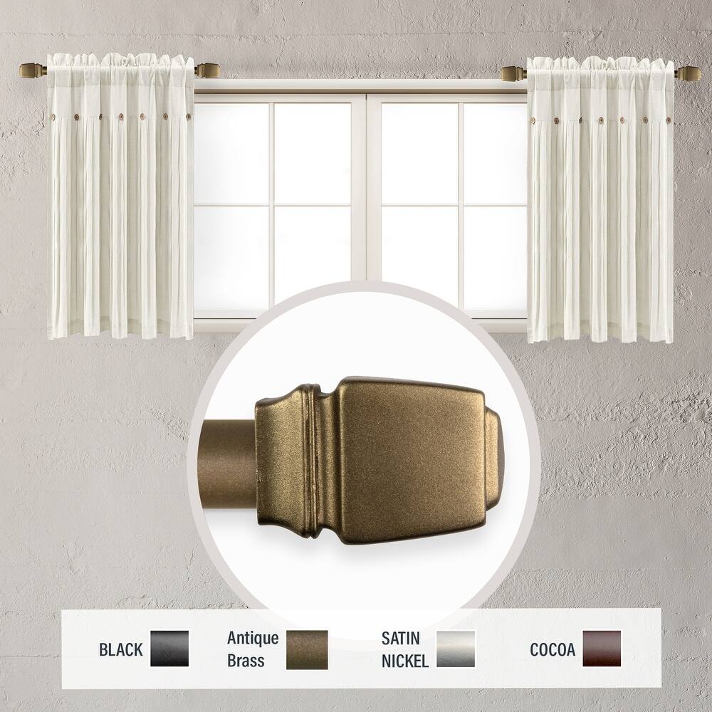 InStyleDesign Urpi 5/8 inch dia. Side Curtain Rod 12-20 inch long (Set of 2)