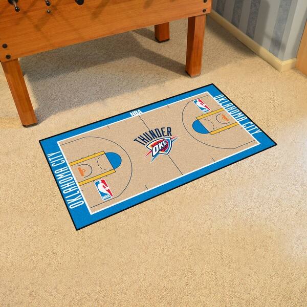 Shop Nba Oklahoma City Thunder Nba Court Non Skid Mat Area Rug