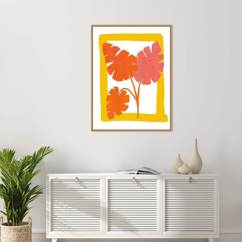 The New Oasis 1 by Bronwyn Baker Framed Canvas Wall Art Print - Sylvie Natural