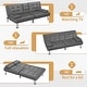 preview thumbnail 25 of 26, Homall Futon Sofa Bed Convertible Lounge Couch Sofa with Cupholders & Pillows