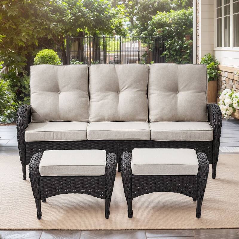 Gymojoy Premium Wicker Patio Furniture Set - Ultimate Comfort & Weather-Resistant Design
