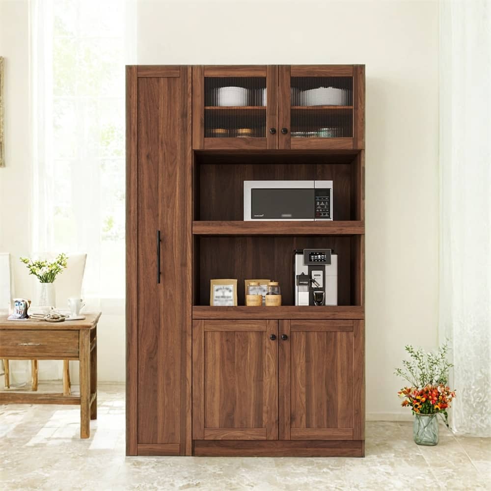 Kitchen Pantry Cabinet with Pull-Out Storage Shelf,Storage Cabinet