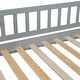 preview thumbnail 17 of 32, Twin Over Full House Bunk Bed L-Shaped Loft Bed with Storage Stairs and Slide, Floor Bunk Bed with Safety Guardrail for Kids