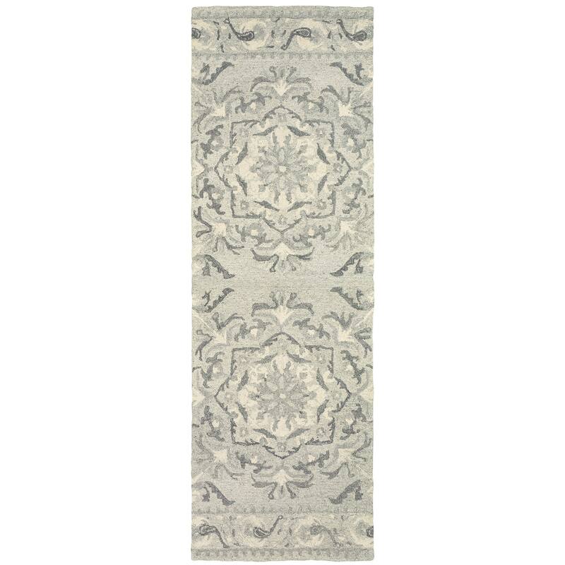 HomeRootsFloral Scandinavian Rectangle Area Rug