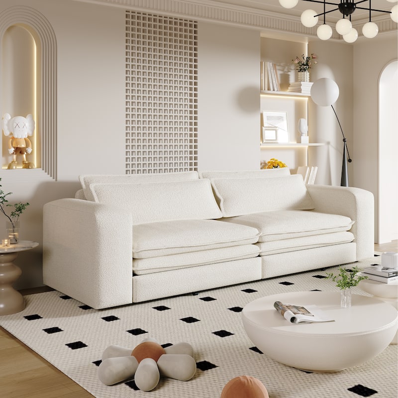 Homy Casa Pull-Out Sofa Bed, 2-in-1 Convertible Sleeper Couch