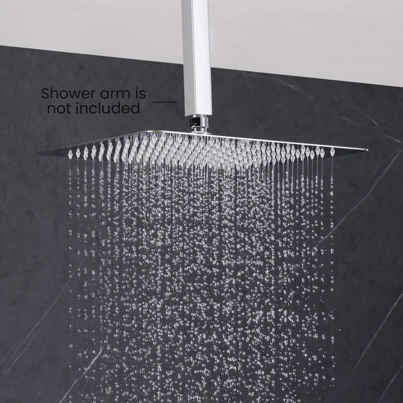 Cube 12" Metal Ultra Thin Profile Rain Shower Head 1.75 GPM