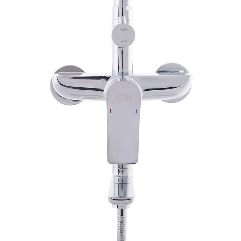 SAFAVIEH Solea Aura Wall Mount Bathroom Shower Tub Combination - 8"W x 20"D x 40"H - 8Wx20Dx40H