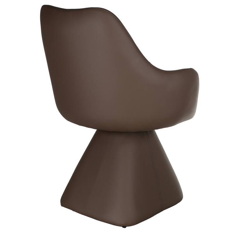 Contemporary Faux Leather Dining/Accent Chair with Swivel