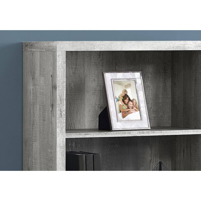 White Wood Adjustable Four Tier Bookcase