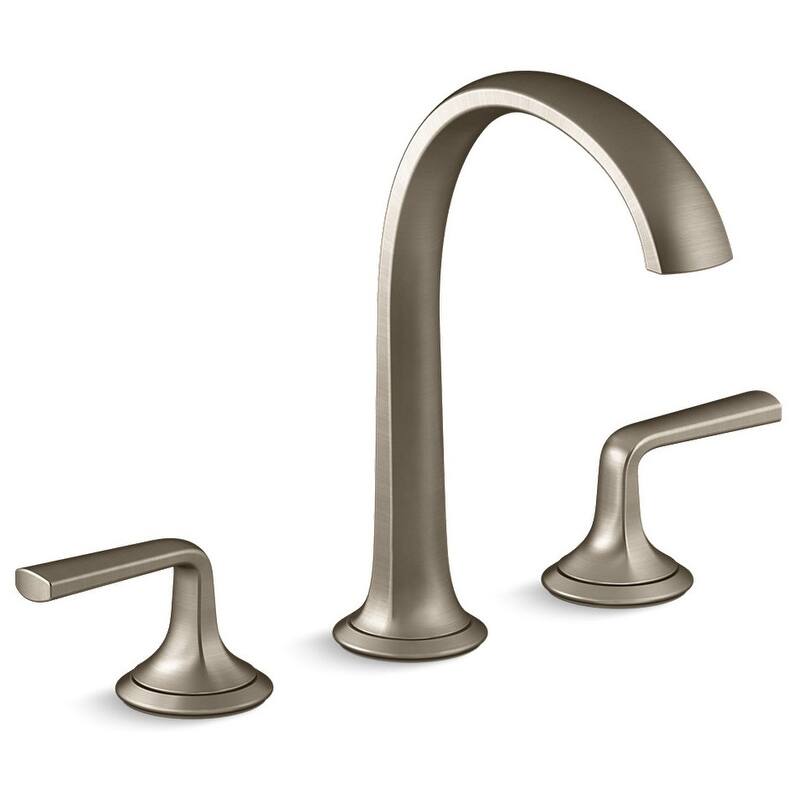 Kallista Script Widespread Sink Faucet with Arch Spout and Lever