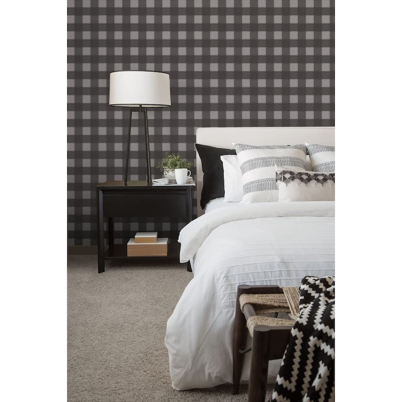 Galerie Wallcoverings Global Fusion Cowboy Checkered Plaid Non-woven Matte Wallpaper Roll