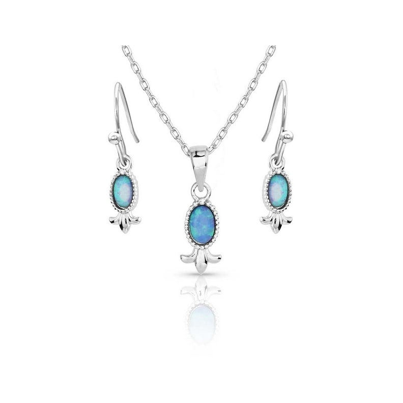 Montana Silversmiths Jewelry Set Womens Opal Flourish JS5705