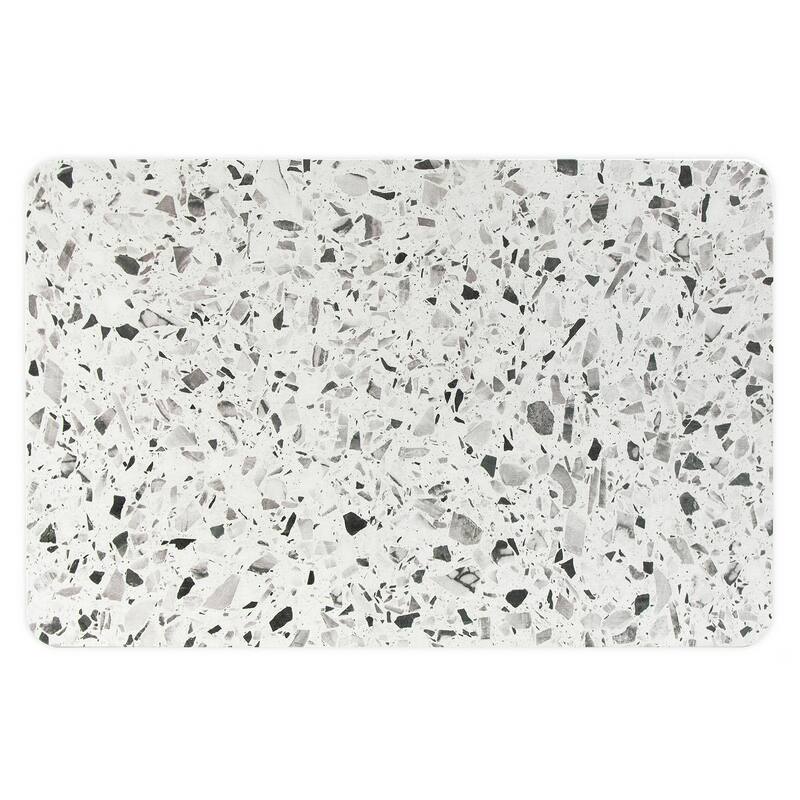 FloorPops Terrazzo Grey Stone Quick Drying Mat