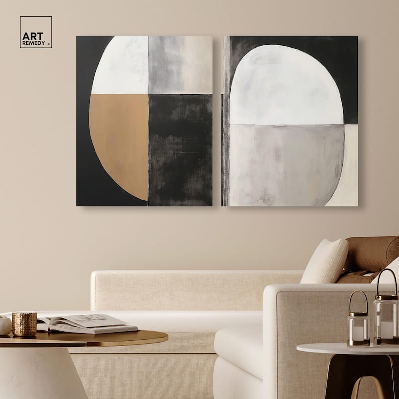 Tonal Rhythm Canvas Set of 2 by Art Remedy, Gallery Wrapped
