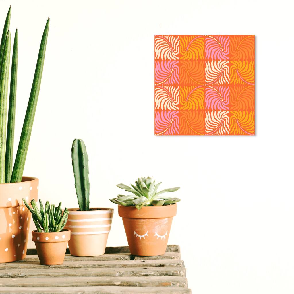 Wynwood Studio Canvas Fashion and Glam The Summer Towel for Couples Orange and Modern & Contemporary Wall Art Canvas Print