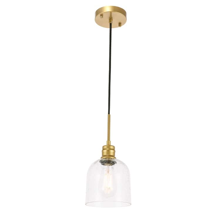 Candie 6-Inch 1-Light Clear Glass Pendant