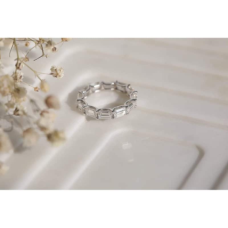 Annello by Kobelli 14k Solid Gold East-West Moissanite Eternity Ring (HI/VS)