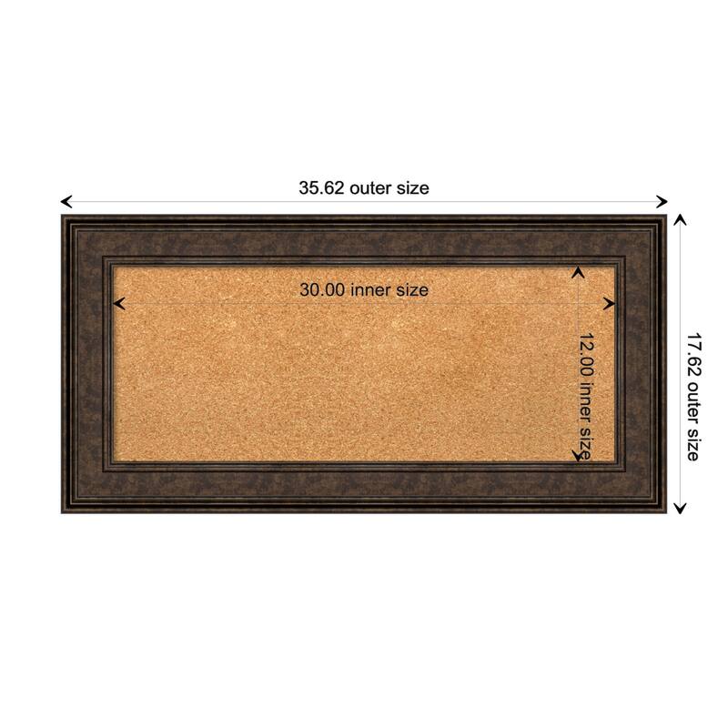 Ridge Framed Cork Bulletin Memo Board