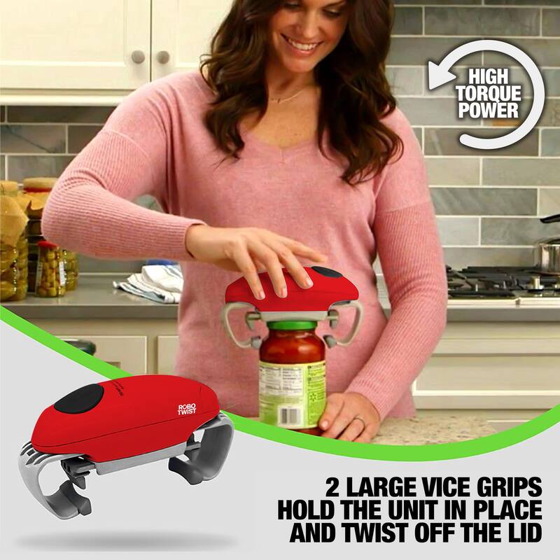 Robo Twist Electric Jar Opener Automatic Hands-Free Kitchen Gadget