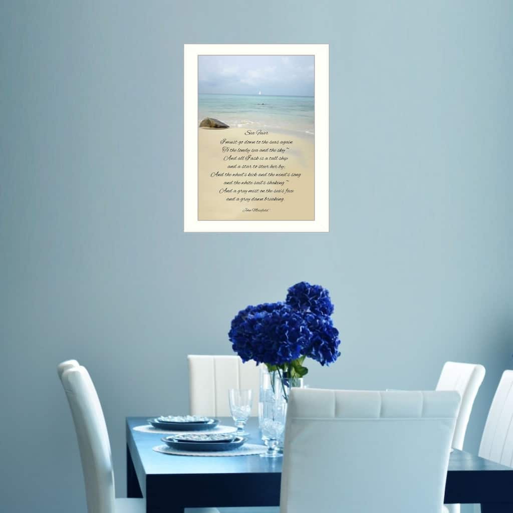 TrendyDecor4U Contemporary "Sea Fever" Framed Print Wall Art