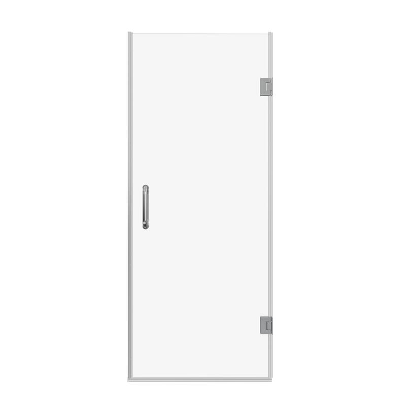 72" H Frameless Double Hinge Design Shower Door With Handle