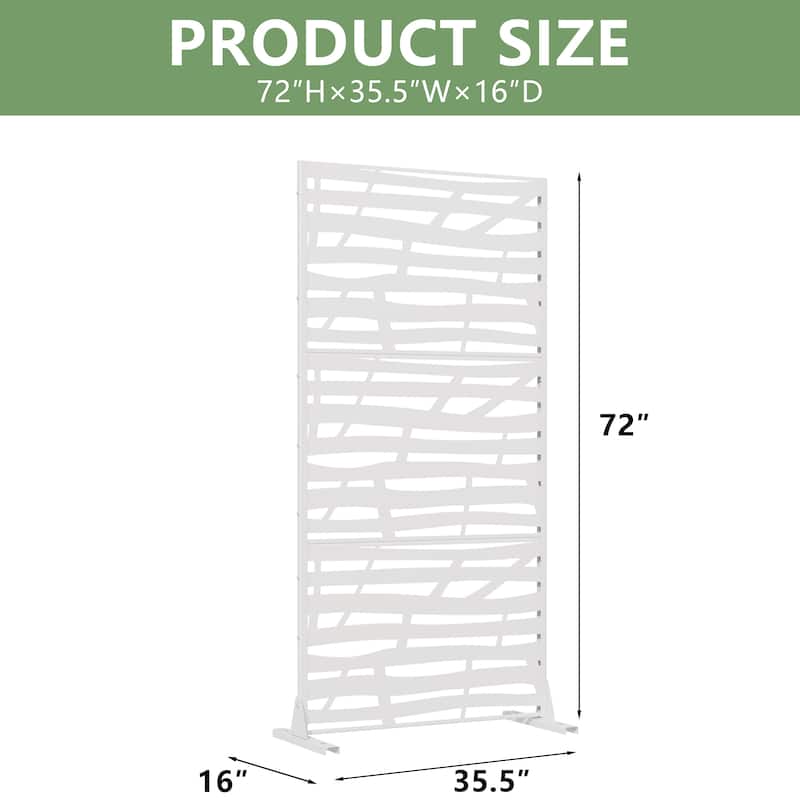 Jungle Metal Privacy Screen Panel Free Standing
