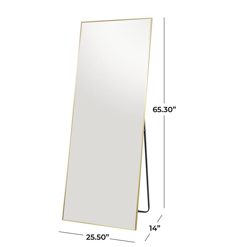 CosmoLiving by Cosmopolitan Silver or Gold Metal Room Floor Mirror with Stand