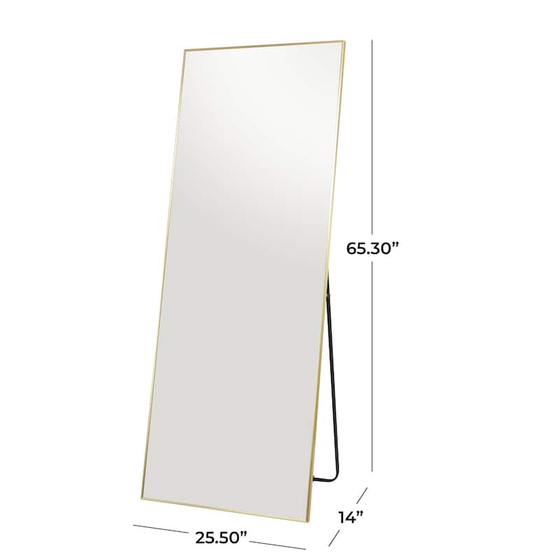 Metal Floor Mirror with Stand - Silver or Gold - CosmoLiving by Cosmopolitan