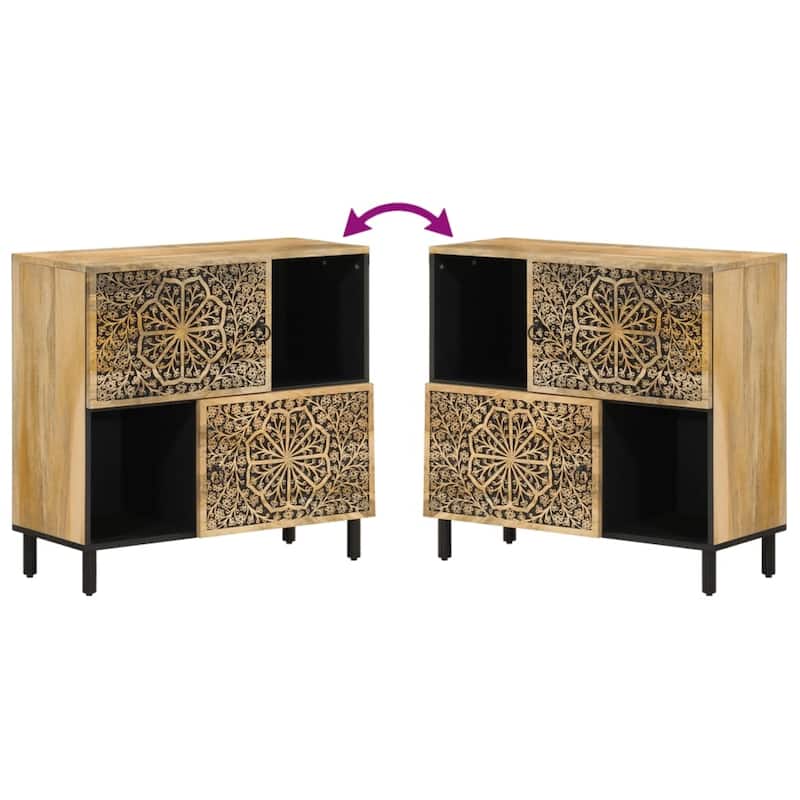 vidaXL Side Cabinet 31.5"x13"x29.5" Solid Wood Mango - 31.5" x 13" x 29.5"