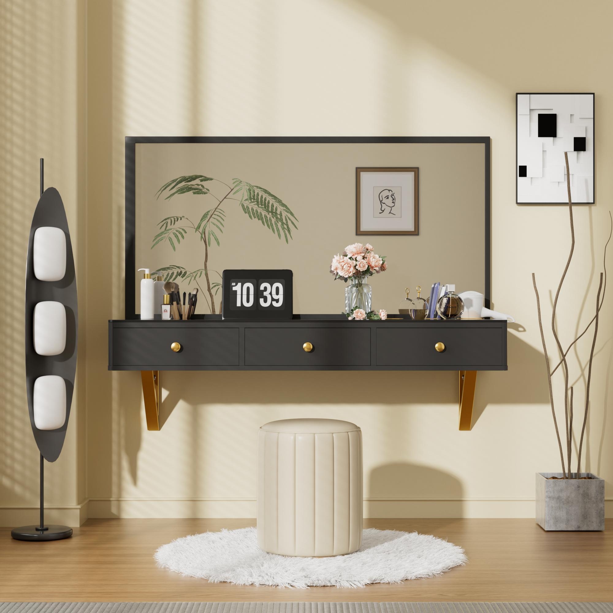 Mounted cheap vanity desk