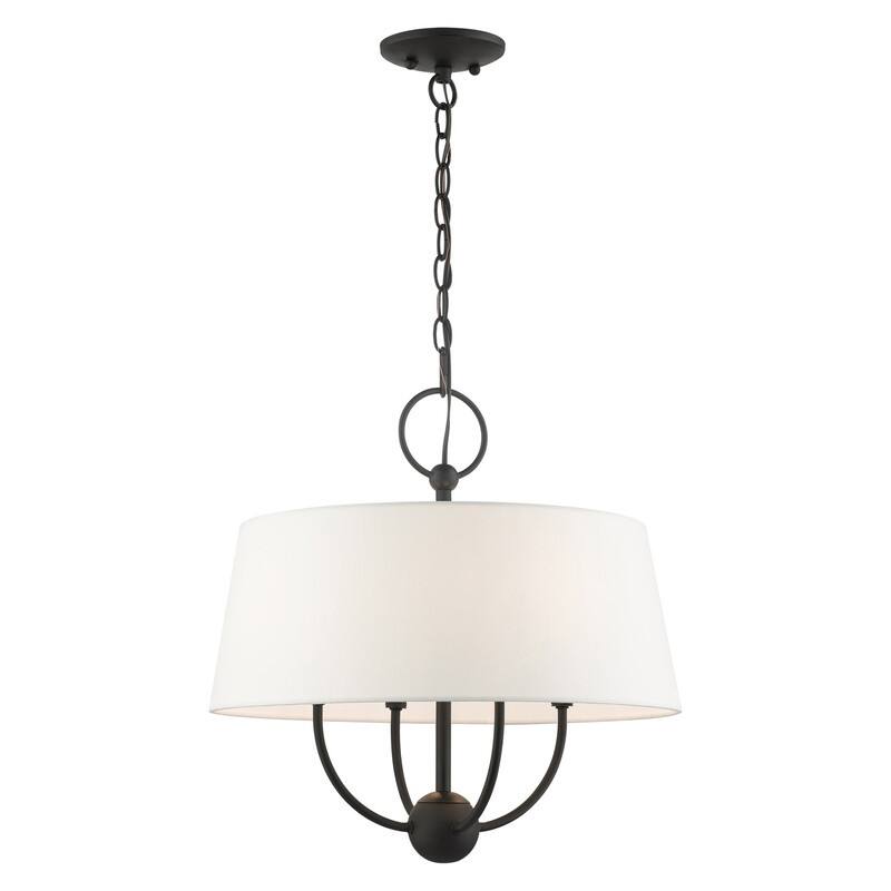 Livex Lighting 4-light Black Pendant Chandelier, 49844-04 - 18"W x 18.75"H