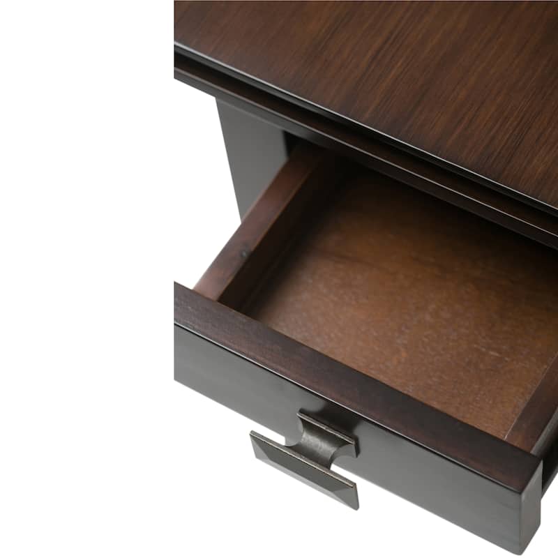 WYNDENHALL Stratford SOLID WOOD 14 inch Wide Rectangle Transitional Narrow Side Table - 14"W x 24" D x 20" H