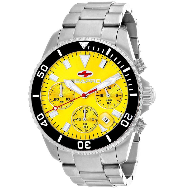 Seapro Men's Scuba 200 Chrono Yellow Dial Watch - SP4354 - 6 (36)