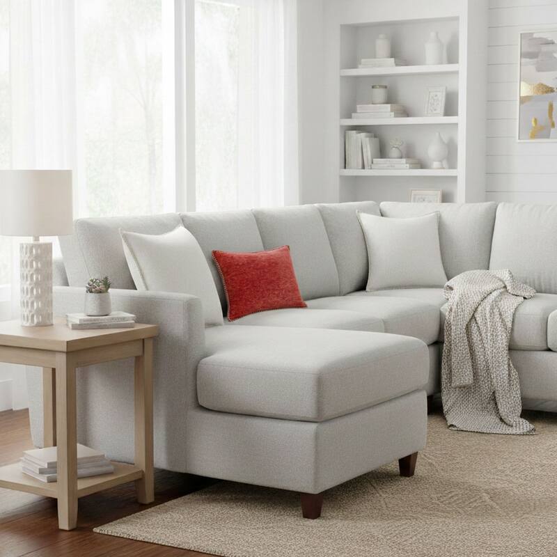 Textured Throw Pillow with Stitched Contrast Edge Set of 2