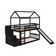 preview thumbnail 9 of 7, Designed with Safety Twin Over Twin Bunk Bed with 2-Drawers and Slide, House Bed with Slide