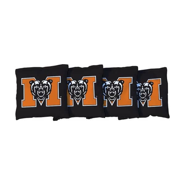 slide 2 of 3, Mercer University Bears Black Cornhole Bags All-Weather Resin Filled