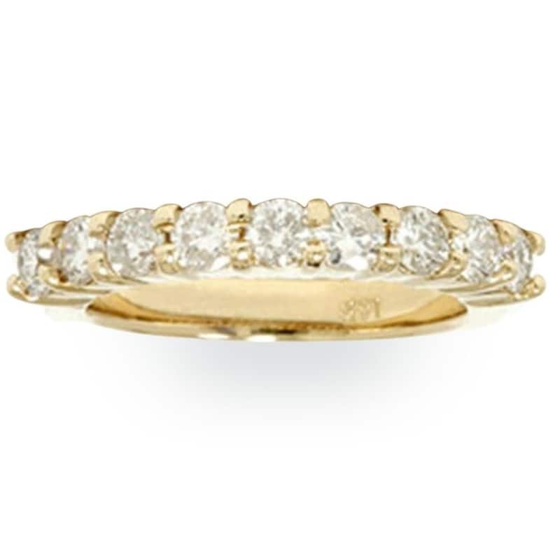 1ct Diamond Wedding Ring Yellow Gold Ring Band