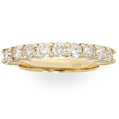 1ct Diamond Wedding Ring Yellow Gold Ring Band