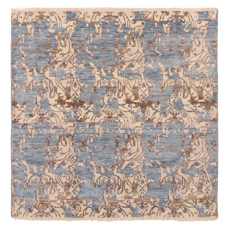 ECARPETGALLERY Hand-knotted Mystique Blue Wool Rug - 5' 10" x 5' 11" - Blue - 5' 10" x 5' 11" - Square